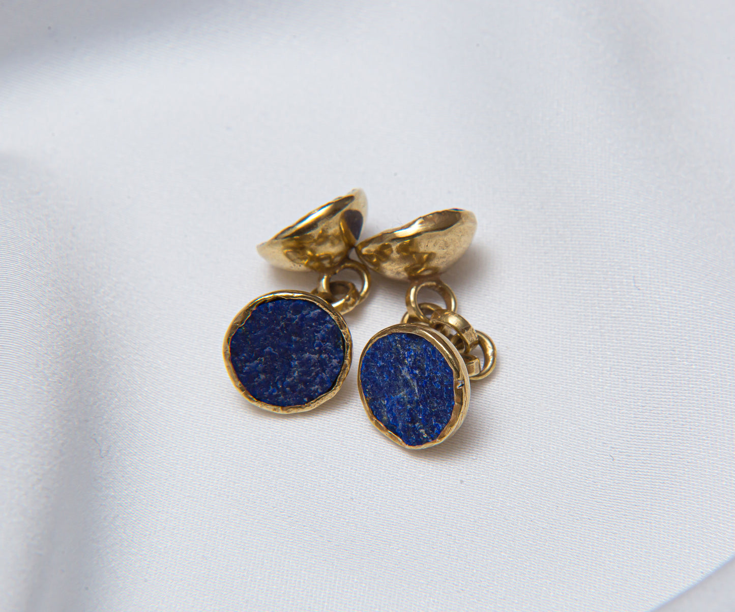 Boutons de manchette berceau ISHKAR Lapis Lazuli en or