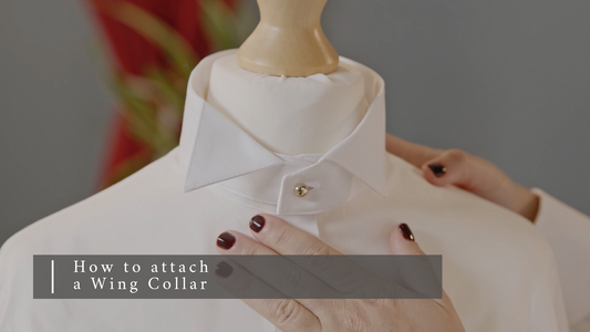 how to guide on how to attach a wing collar for a tunic shirt