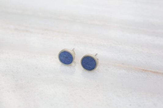 ISHKAR Lapis Lazuli Tops Boucles d'oreilles à tige en argent