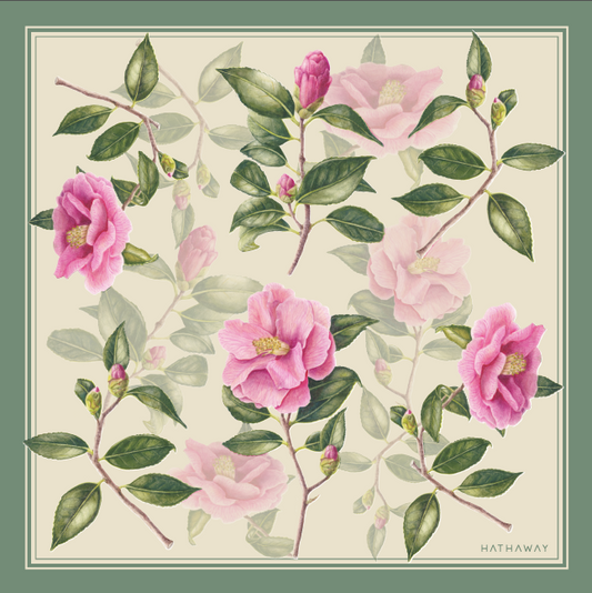 Hathaway Silk Scarf - Camellia Uplift