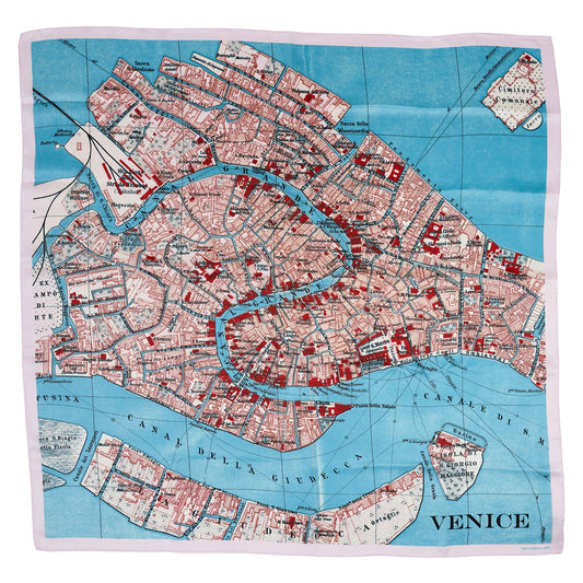 Chatterton City on Cloth Silk Scarf - Venice Pink