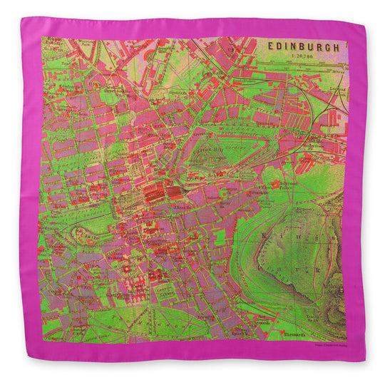 Écharpe en soie Chatterton City sur tissu - Rose Édimbourg