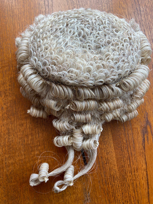 Secondhand Traditional Horsehair Barrister's Wig - Large