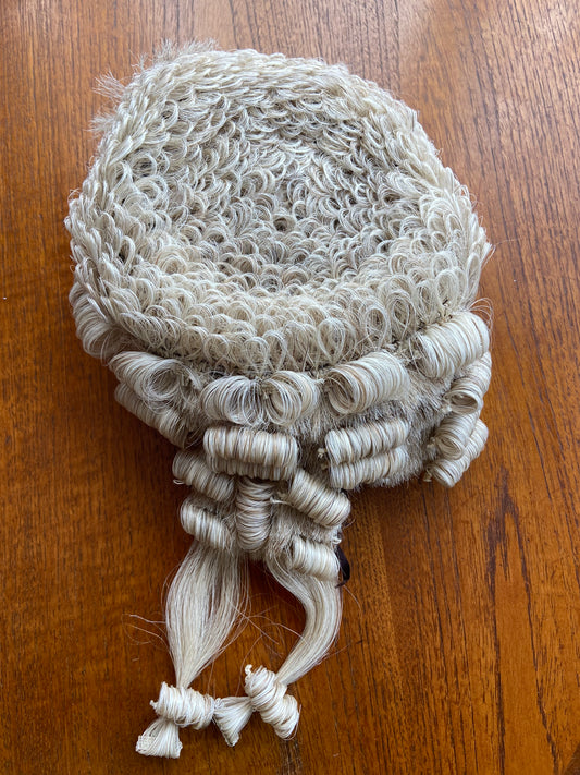 Secondhand Traditional Horsehair Barrister's Wig - Large