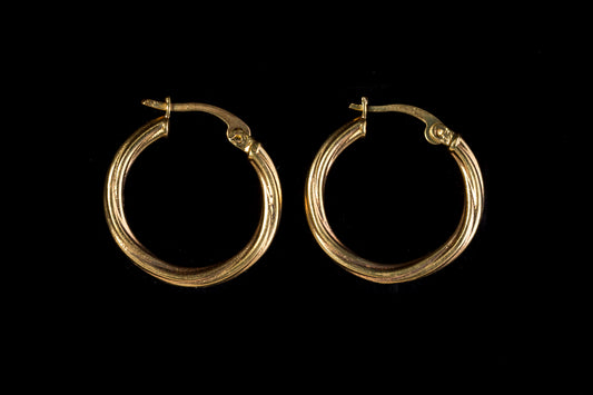 Brass Hoop Earrings