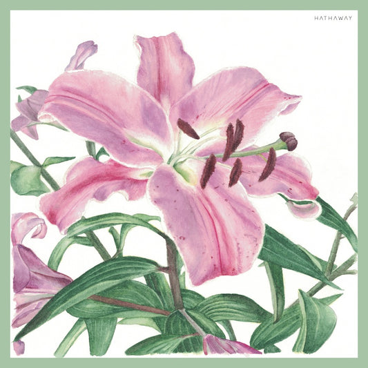 Hathaway Silk Scarf -  Pink Lily