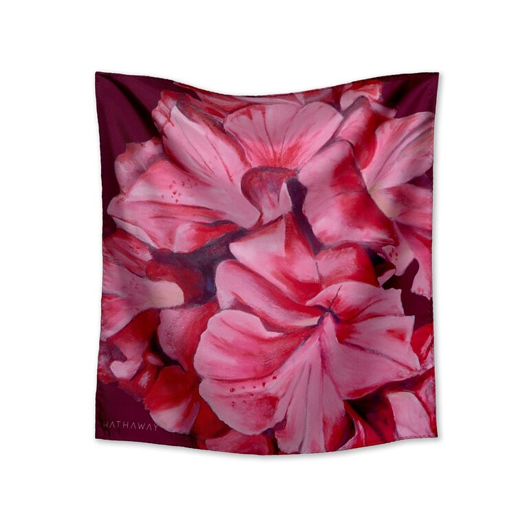 Hathaway Silk Scarf -  Pink Rhododendron