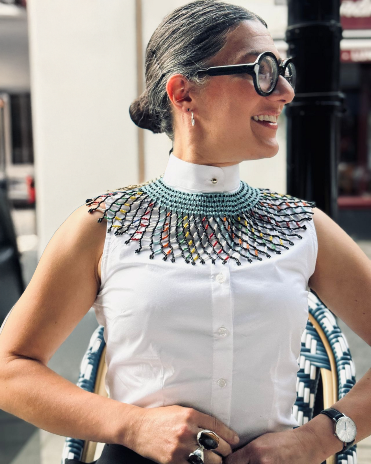 Πουκάμισο τουνίκ με μανσέτες με κουμπιά