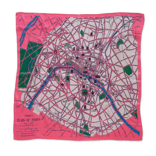 Chatterton City sur foulard en soie - Paris
